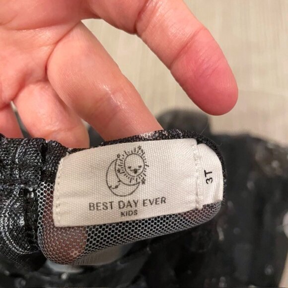 Best Day Ever Kids Space Cadet Short Sleeve Dress Black 3T Planets Celestial - Picture 13 of 16